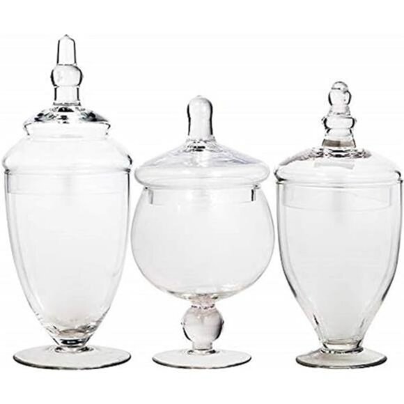 Apothecary Jars with Lids Set of 3 - Home Essentials & Beyond Candy Jars - Picture 5 of 5